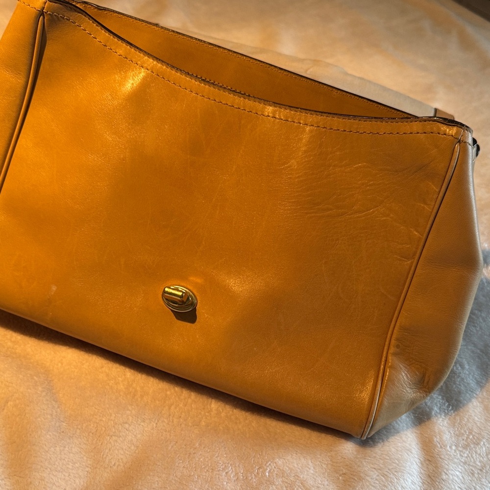 Coach Caramel Leather Shoulder Bag with Tassel - Picture 5 of 5